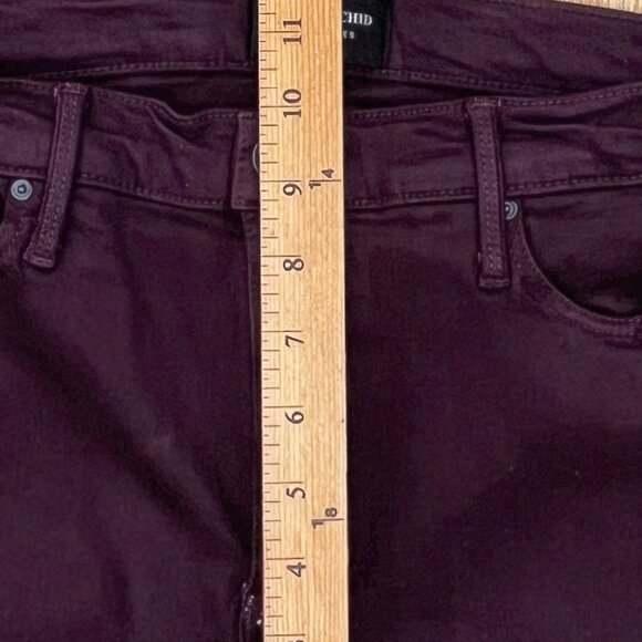 BLACK ORCHID LOS ANGELES NOAH ANKLE FRAY JEANS WOMEN’S sz 29 Burgundy STRETCH - Picture 10 of 12